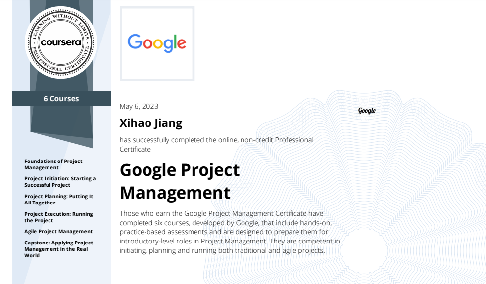 Google Project Management